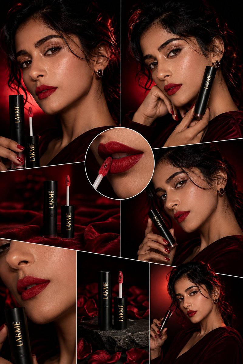 Source image for the AI video “Luxury Red Lipstick Beauty Commercial Video”