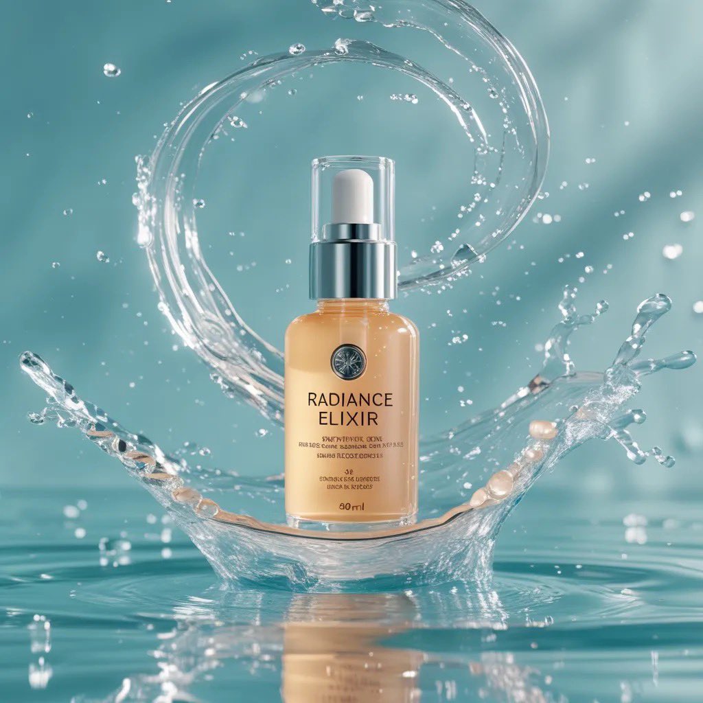 Source image for the AI video “Luxury Skincare Bottle 360 Orbit Video”