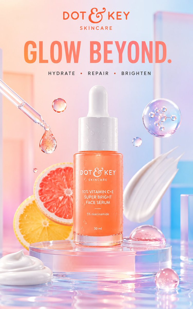 Mamaearth Serum Product Poster With Botanical Splash — AI result, variation 2 of 2