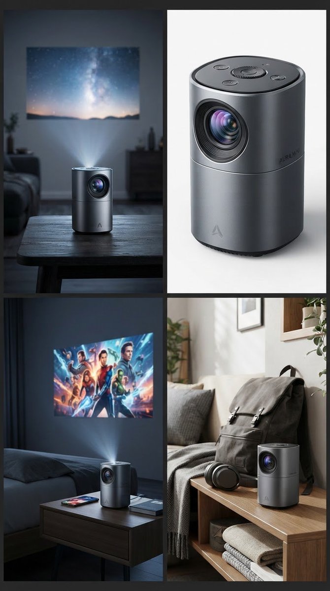 Source image for the AI video “Mini Projector Product Ad Video in Vertical”