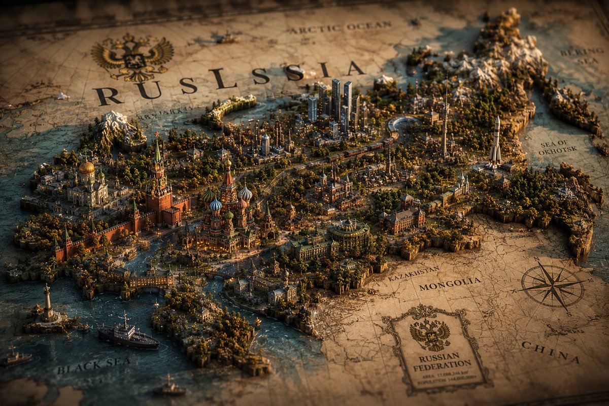 Miniature City Rising From an Antique Atlas Map — AI result, variation 2 of 4
