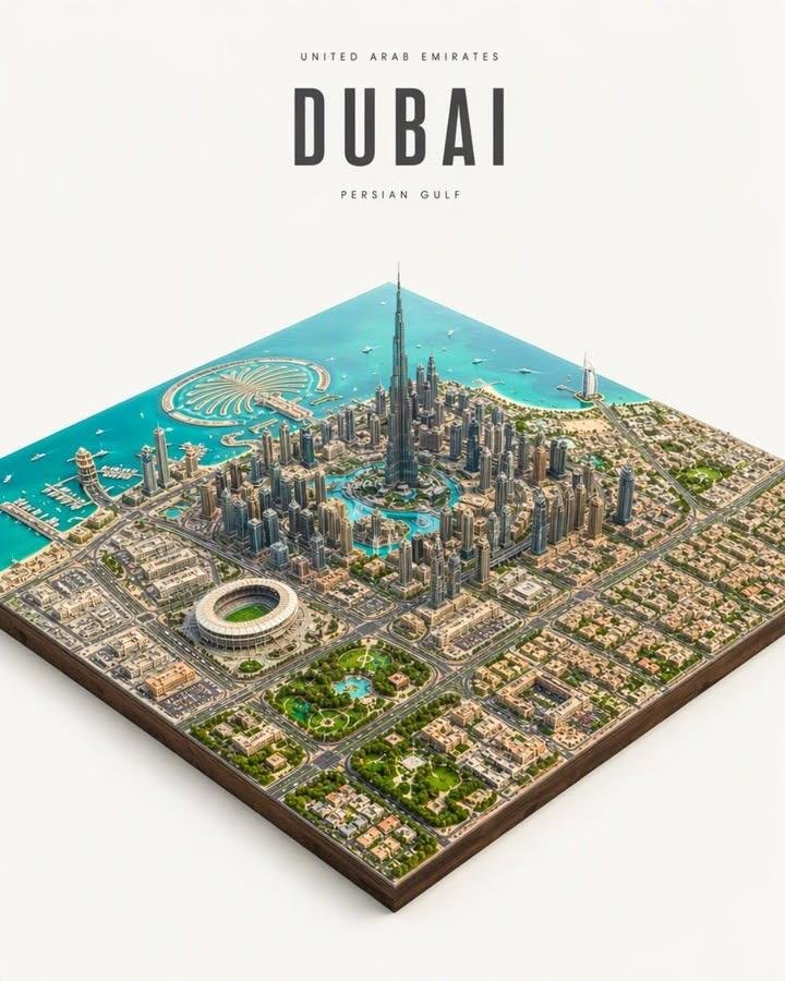 Miniature Isometric City Map Print — AI result, variation 2 of 2