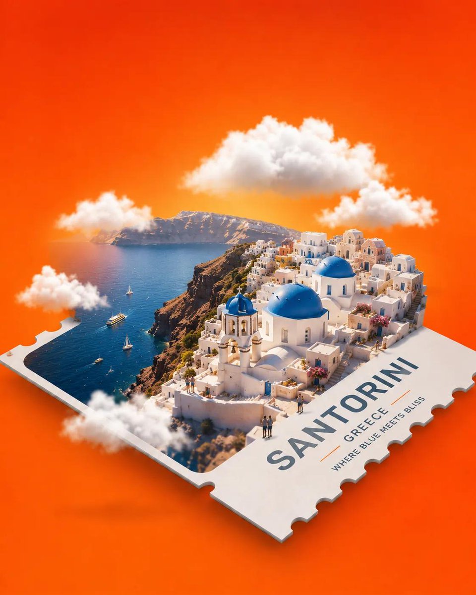 Miniature Landmark Stamp Travel Poster in 3D — AI result, variation 4 of 4