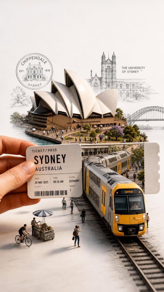 Miniature Train Emerging From Vintage Ticket Scene — AI result, variation 2 of 2