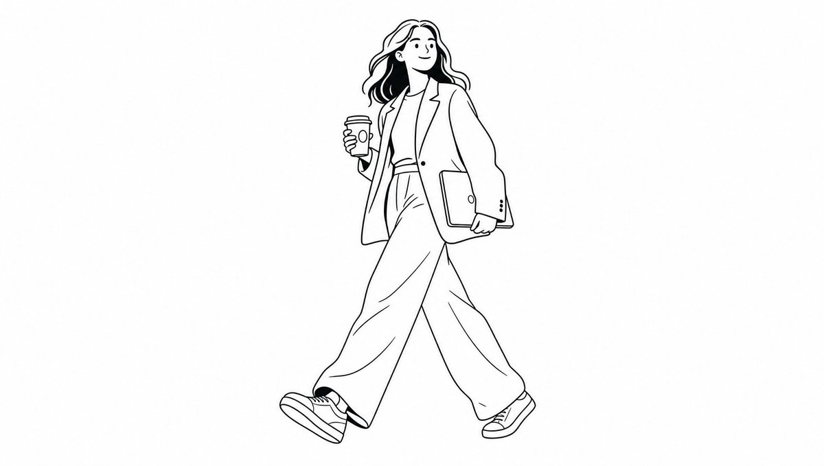 Minimal Black and White Line Art Illustration — AI result, variation 4 of 4