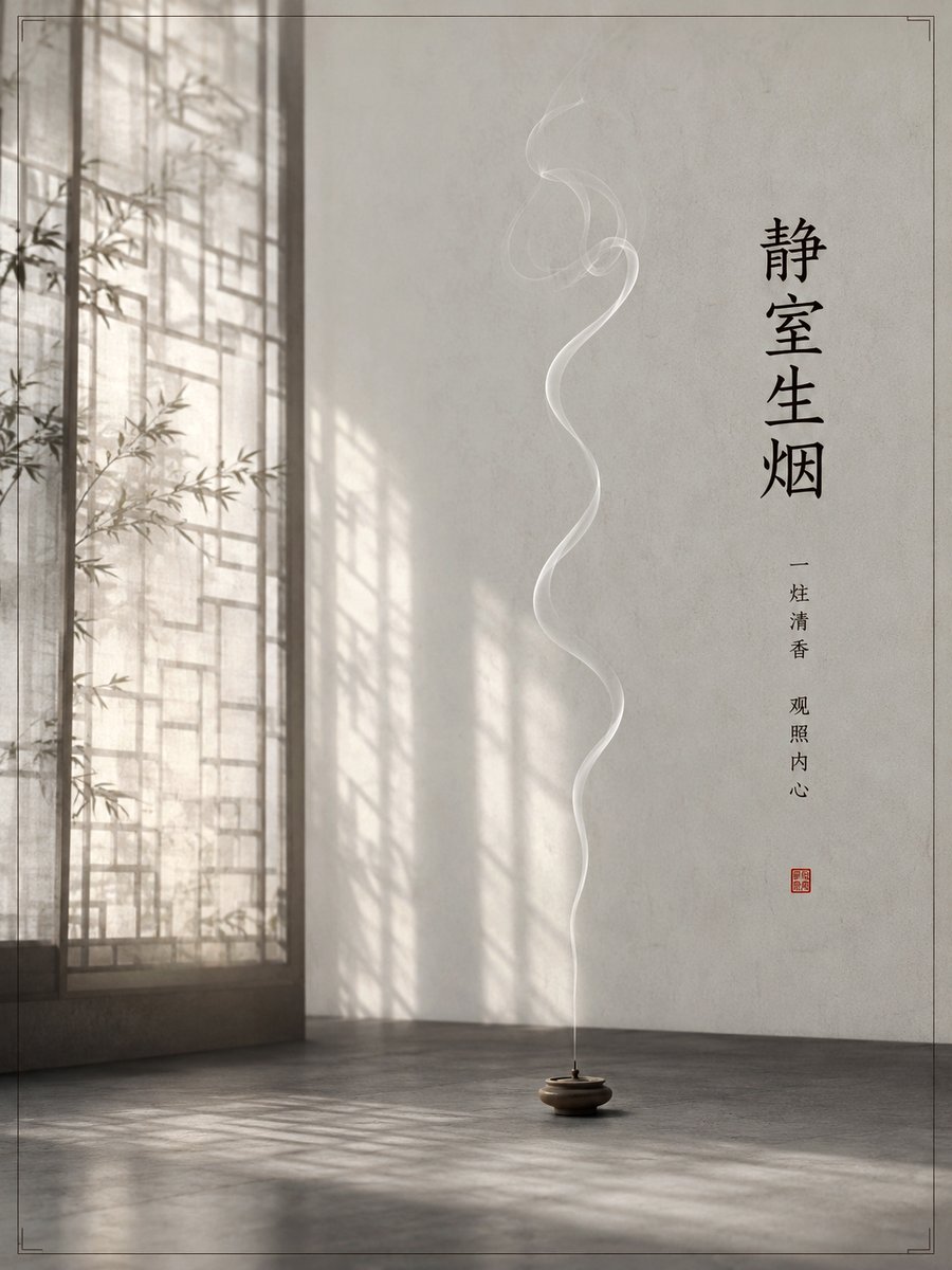 Minimal Eastern Whitespace Poster Design — AI result, variation 2 of 4