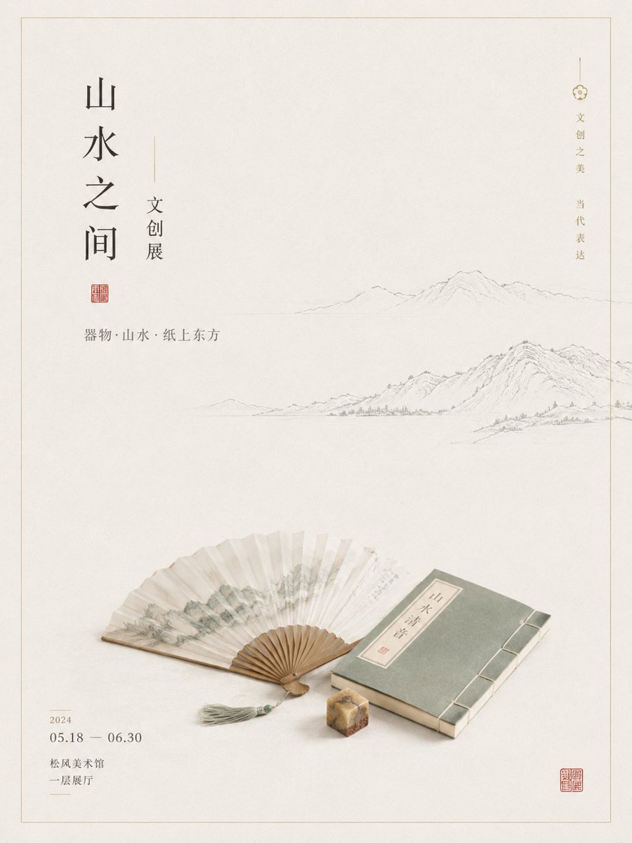 Minimal Eastern Whitespace Poster Design — AI result, variation 4 of 4