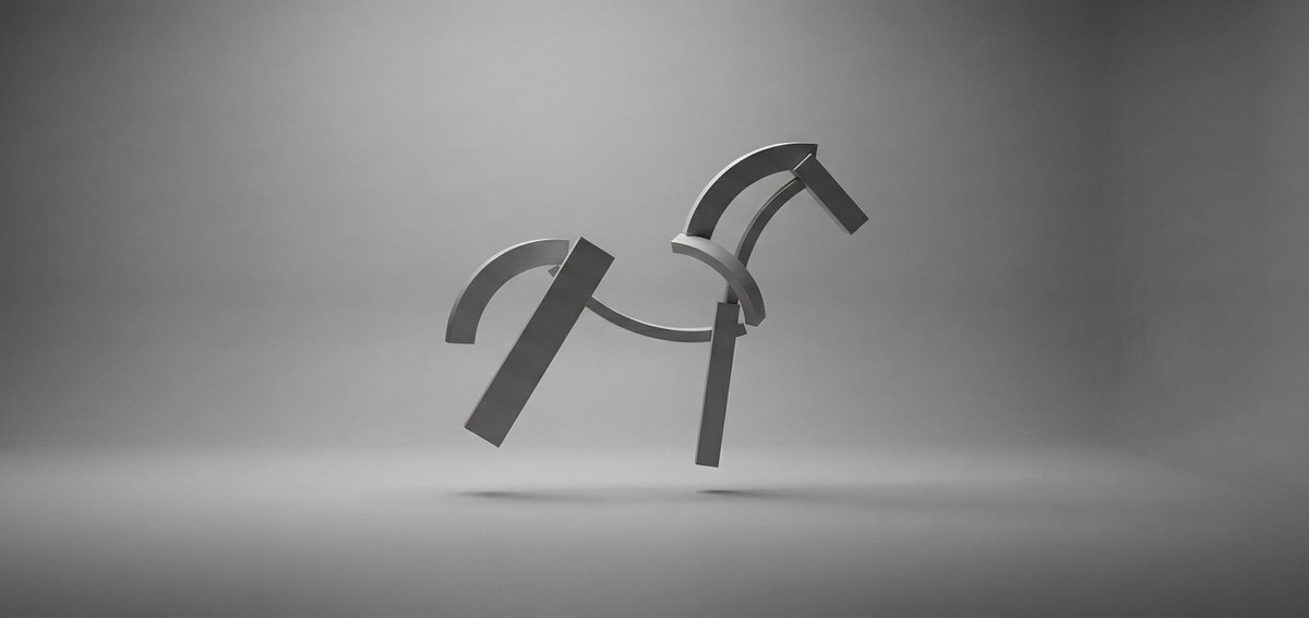 Minimal Geometric Abstract Banner in Gray — AI result, variation 3 of 4