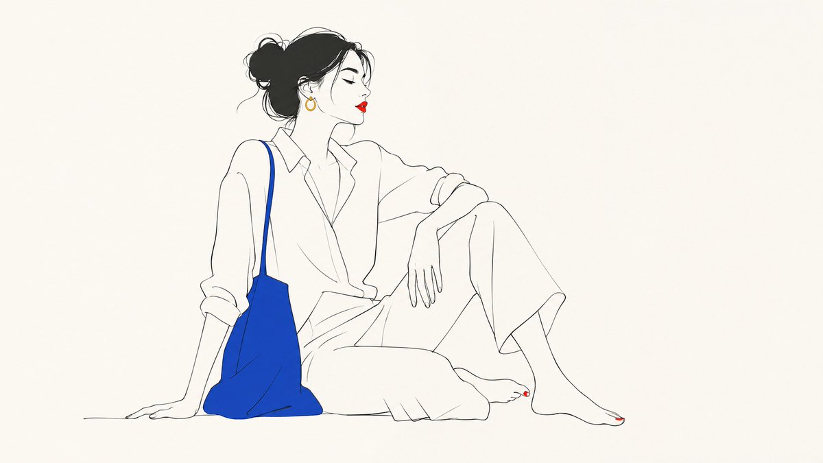 Minimal Line Illustration With Color Accents — AI result, variation 2 of 4