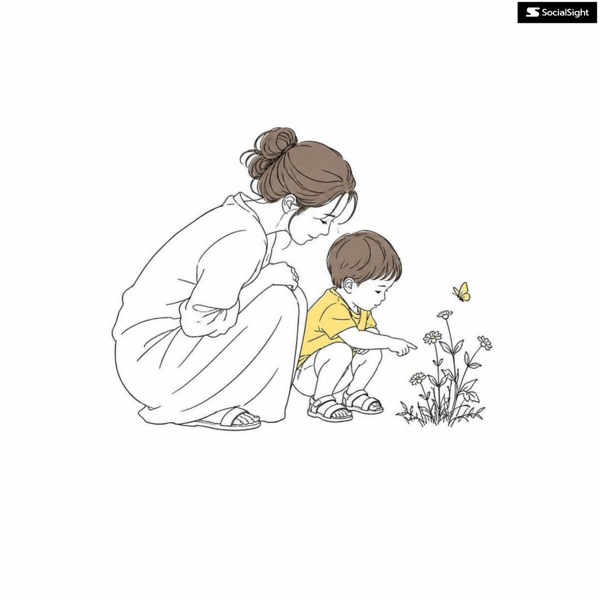 Minimalist Line-Art Profile Picture With Colored Subject — AI result, variation 3 of 4
