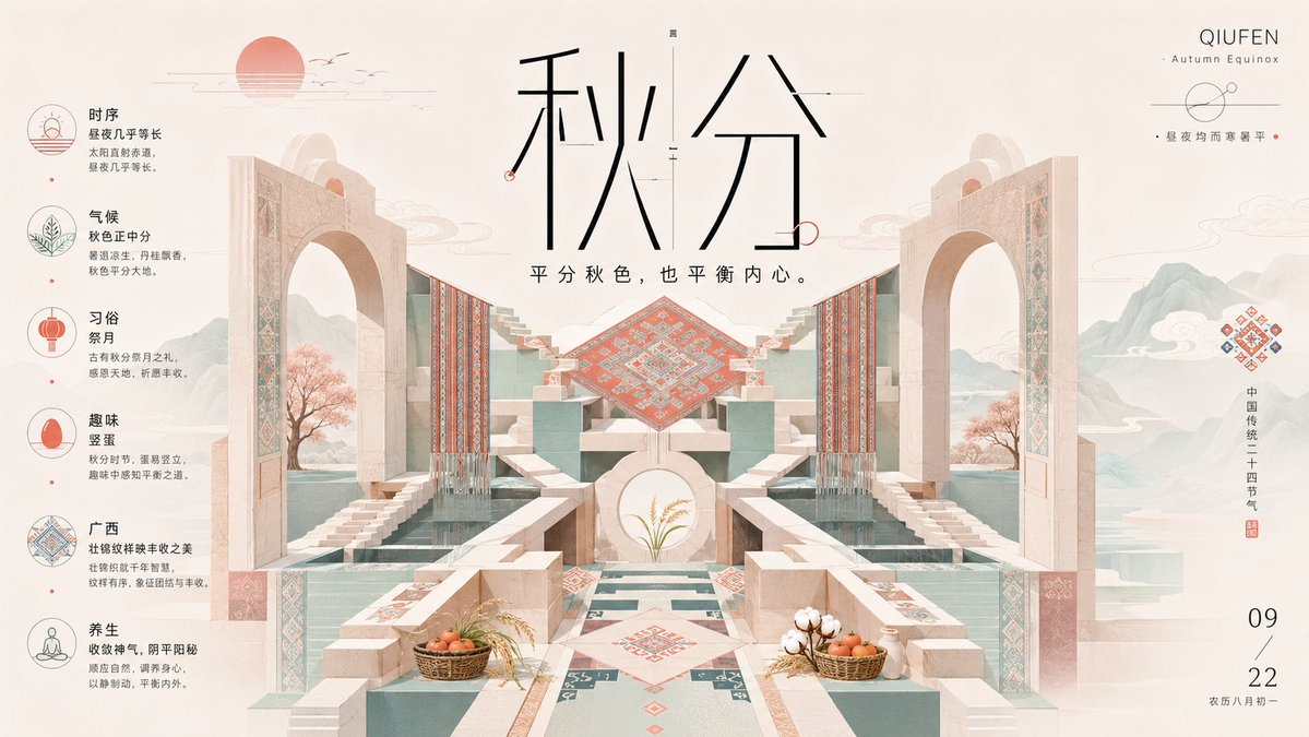 Monument Valley Chinese Typography Poster — AI result, variation 3 of 4