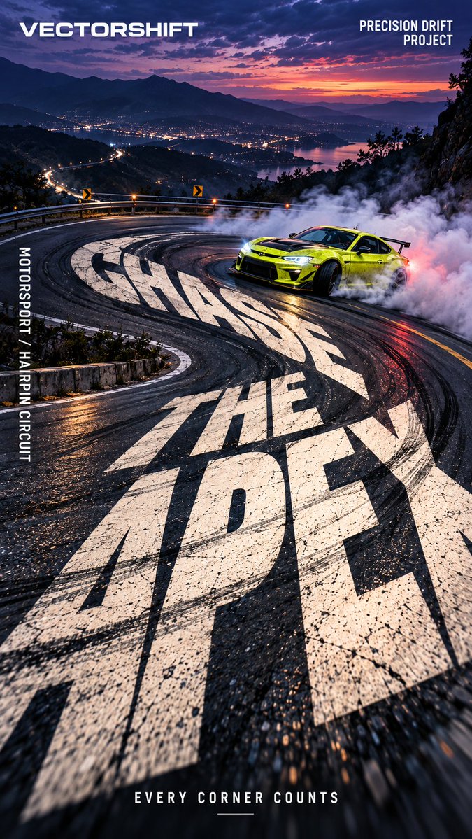 Motion-Driven Sports Campaign Poster in Vertical Format — AI result, variation 2 of 4
