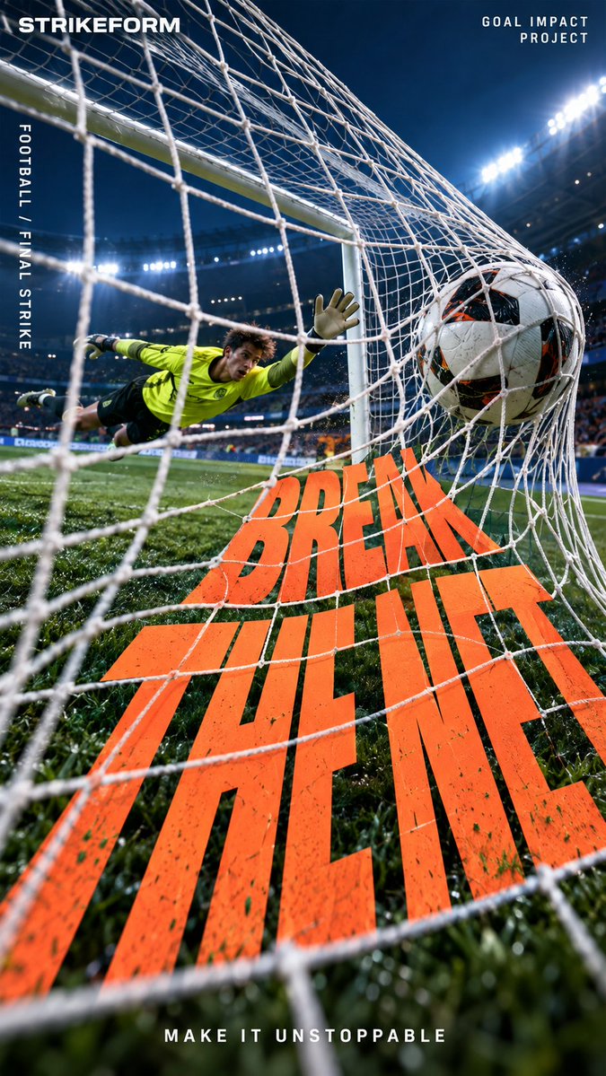 Motion-Driven Sports Campaign Poster in Vertical Format — AI result, variation 3 of 4