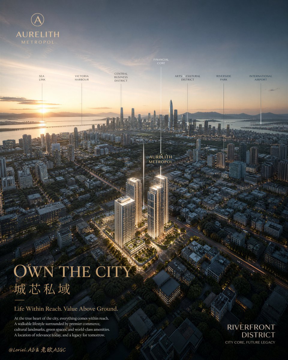 Mountain Villa Invitation Poster in Blue Hour — AI result, variation 2 of 2