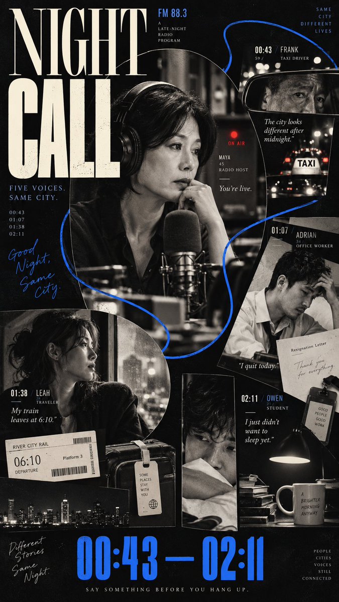 Multi-Character Ensemble Poster With Bold Editorial Type — AI result, variation 4 of 4
