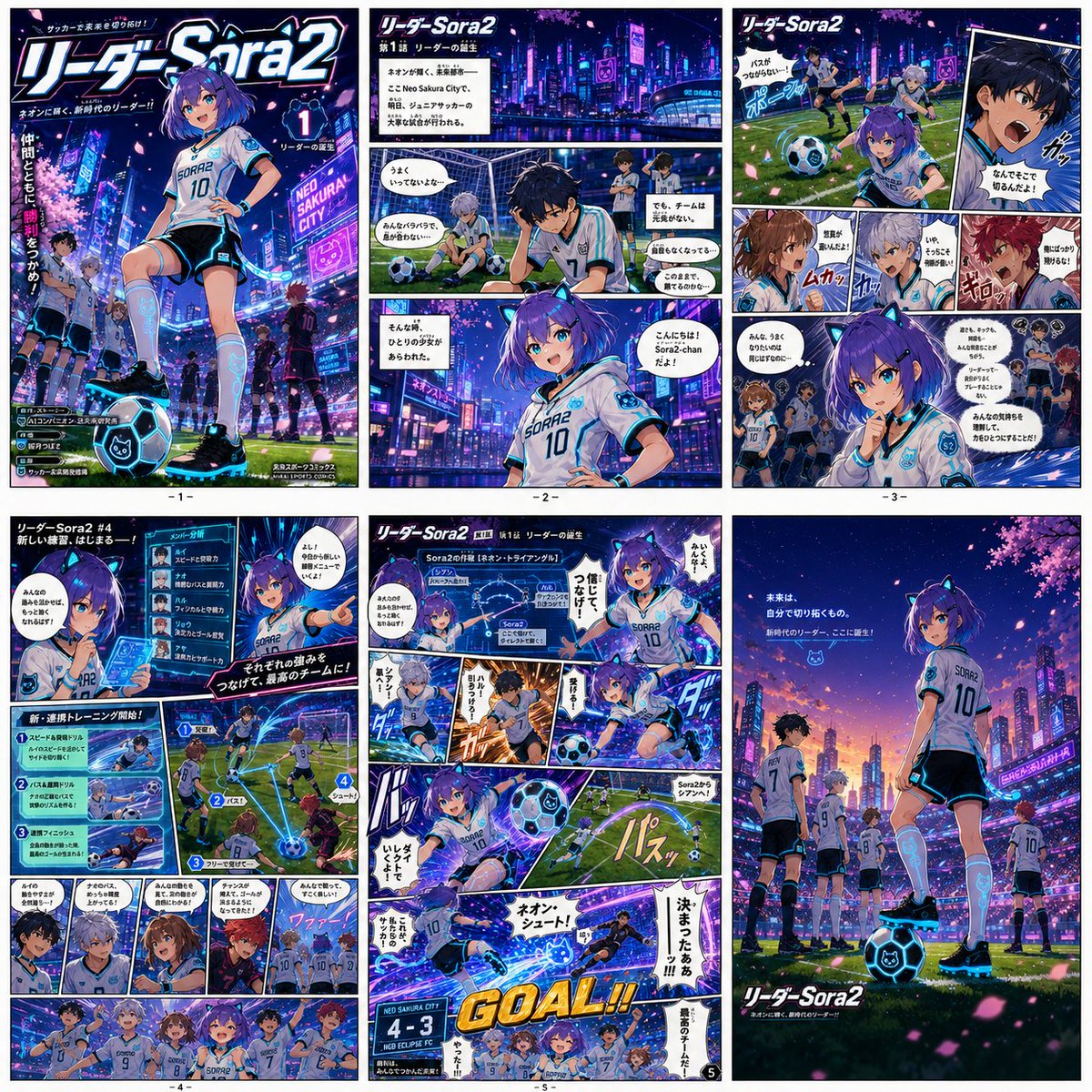 Multi-Page Character Book Illustration Set — AI result, variation 2 of 4