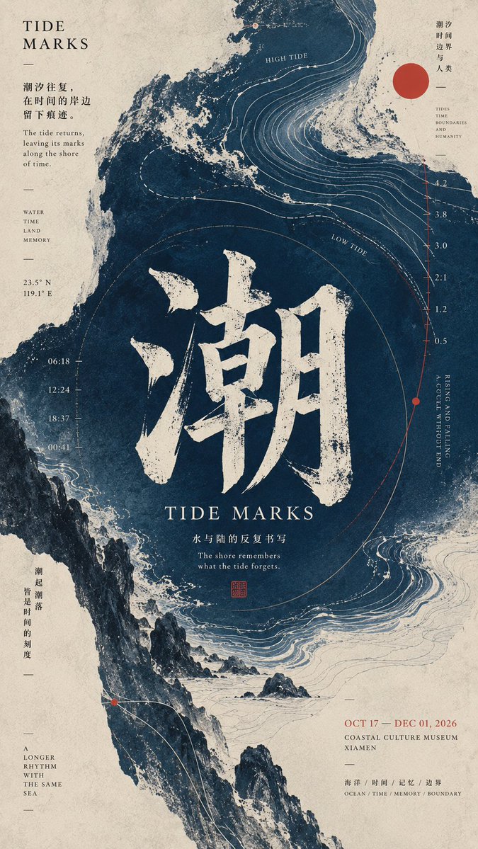 Natural Motion Chinese Character Poster Design — AI result, variation 2 of 4
