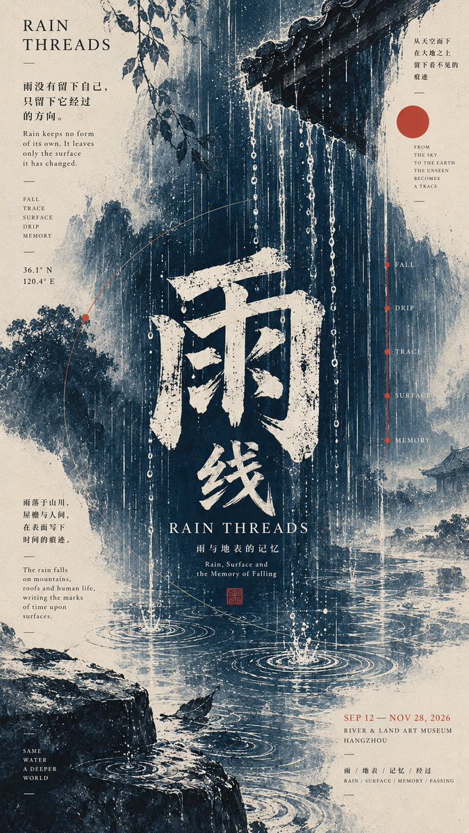 Natural Motion Chinese Character Poster Design — AI result, variation 3 of 4