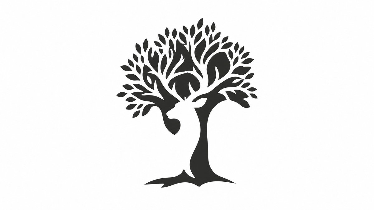 Negative-Space Subject and Animal Logo Art — AI result, variation 3 of 4