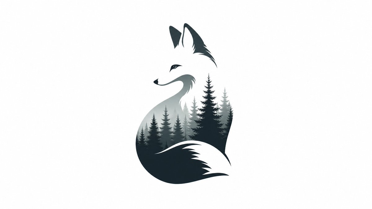 A minimalist white-background illustration where two forms, a subject and an animal, reveal themselves through the empty space between them. The result reads…