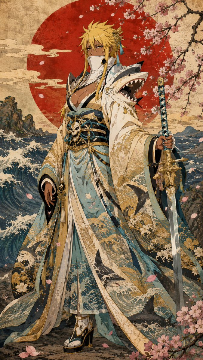 Nelliel Ukiyo-e Woodblock Portrait — AI result, variation 4 of 4