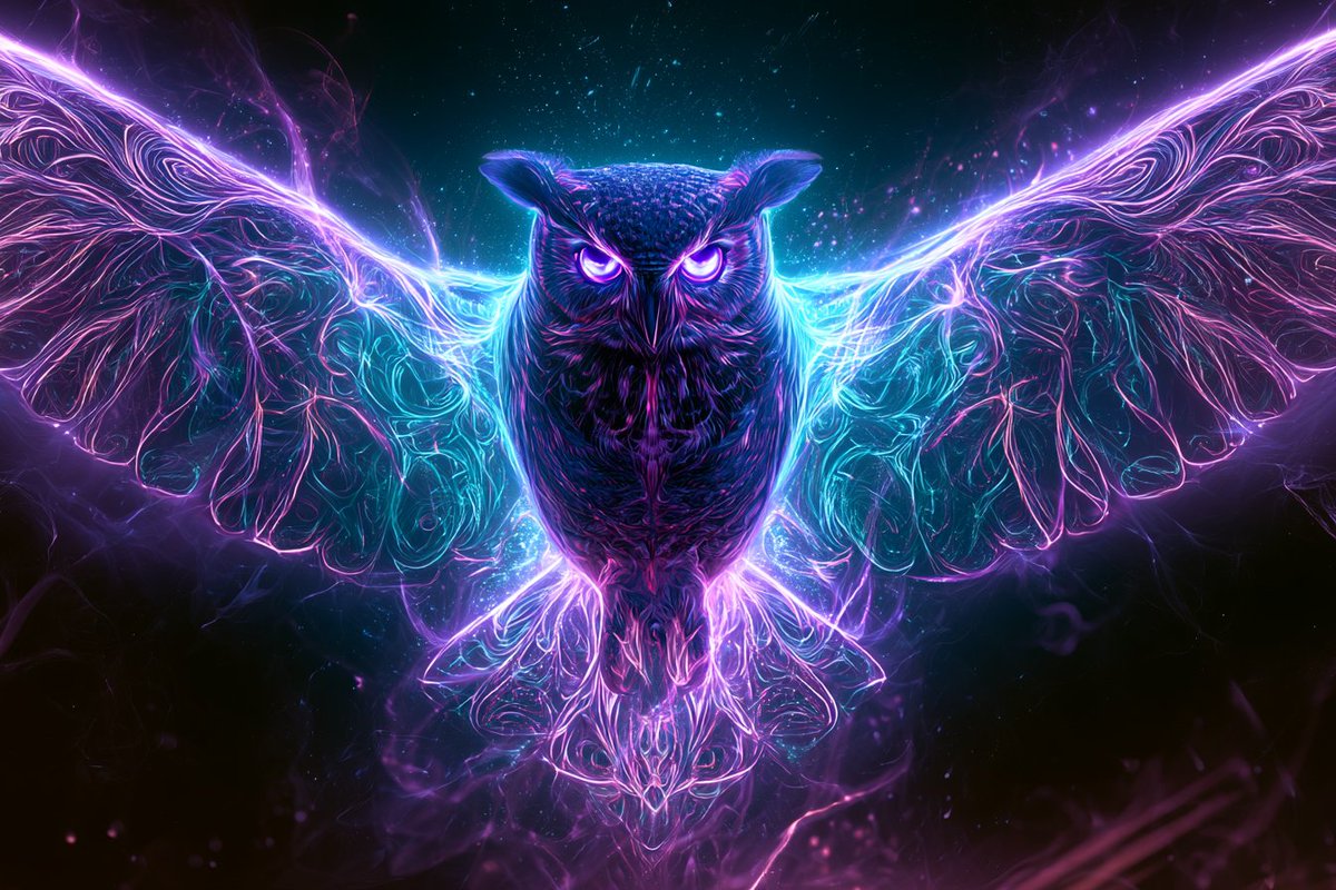 Neon Outline Mythical Creature Art Prompt — AI result, variation 4 of 4