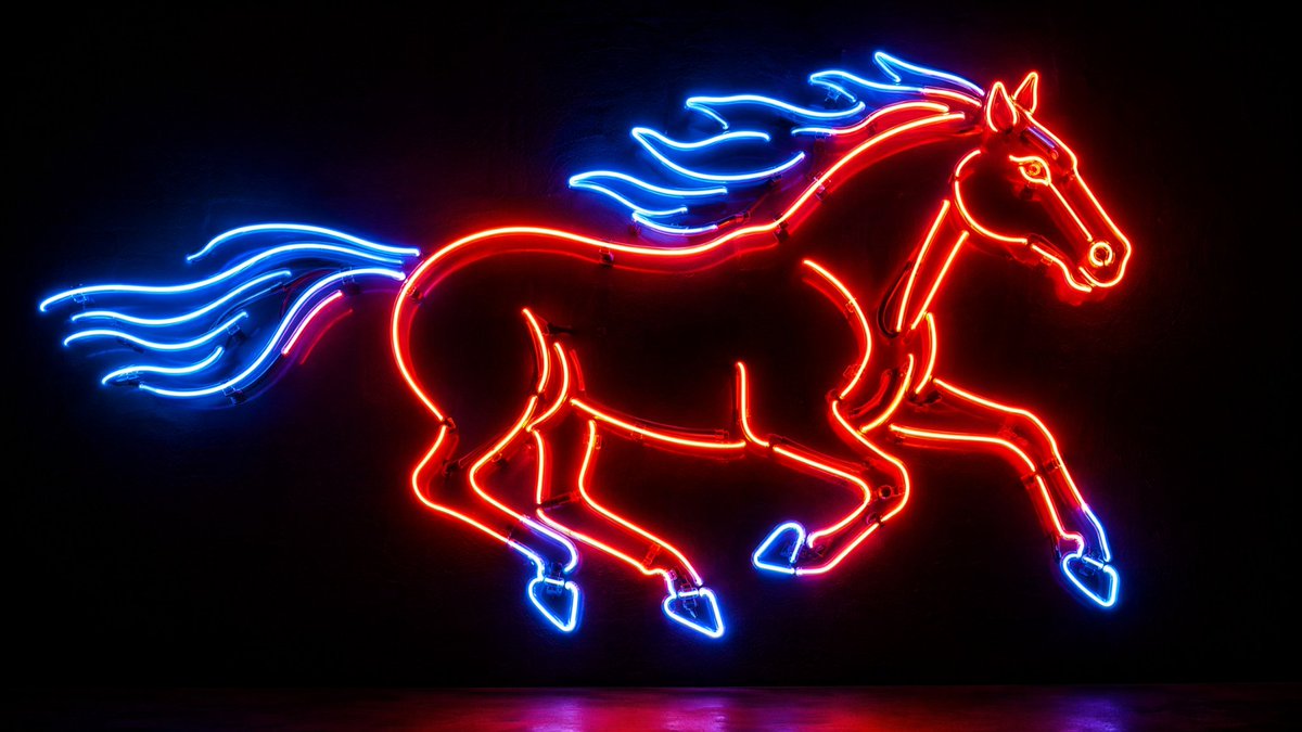 Neon Tube Sign Poster Prompt for Any Subject — AI result, variation 3 of 4