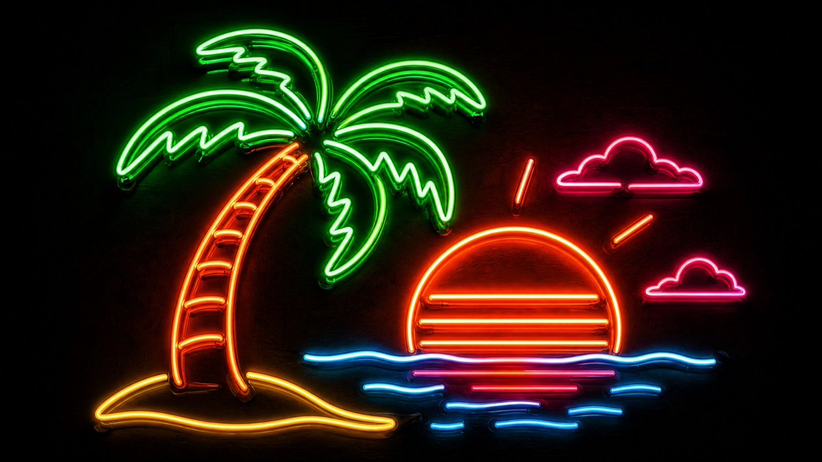 Neon Tube Sign Poster Prompt for Any Subject — AI result, variation 4 of 4