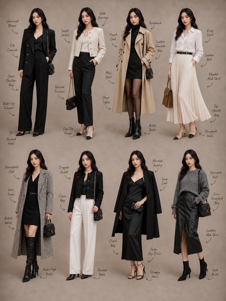Neutral Fashion Lookbook Collage Prompt — AI result, variation 2 of 4