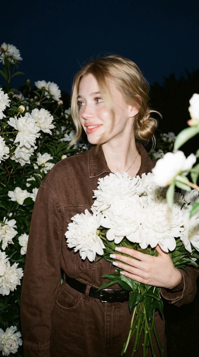 Nighttime Garden Portrait With White Peonies — AI result, variation 2 of 2