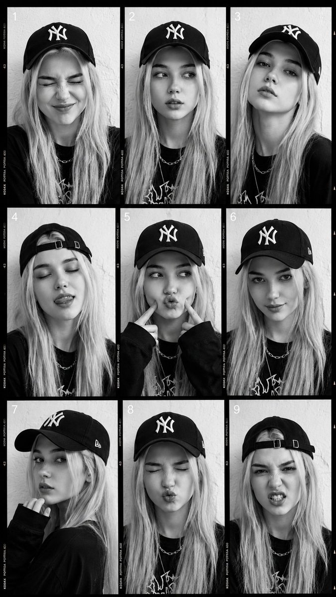 Nine Expressions Streetwear Portrait Collage — AI result, variation 2 of 2