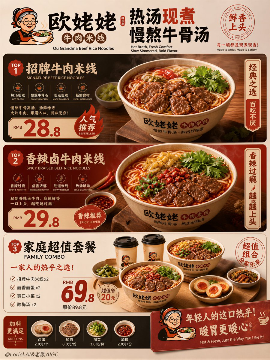 Noodle Restaurant Brand Identity Board in 3:4 — AI result, variation 2 of 2