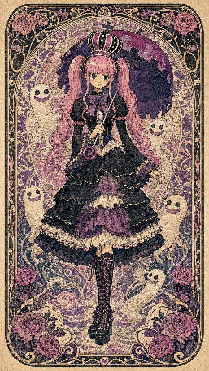 One Piece Character Art Nouveau Poster — AI result, variation 4 of 4