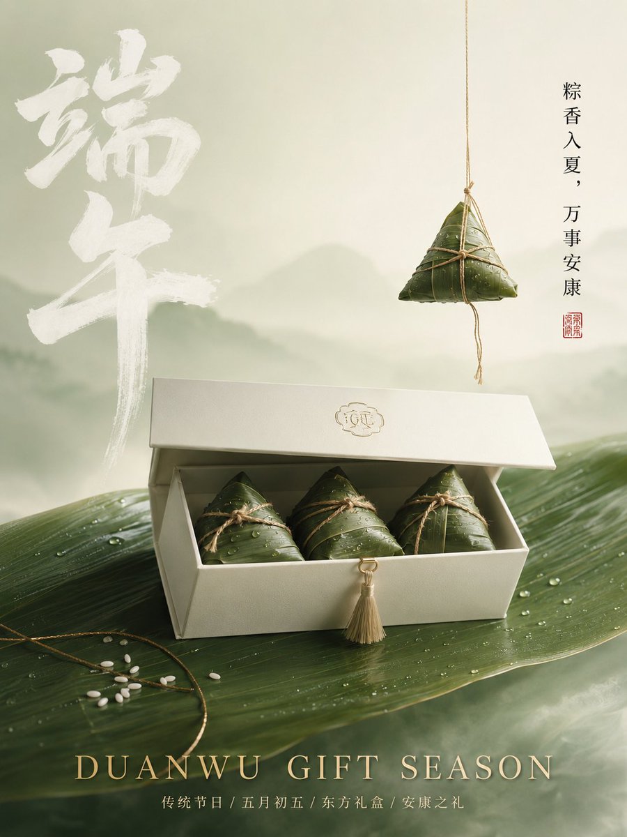 Oriental Minimalist Festival Brand Poster — AI result, variation 2 of 3