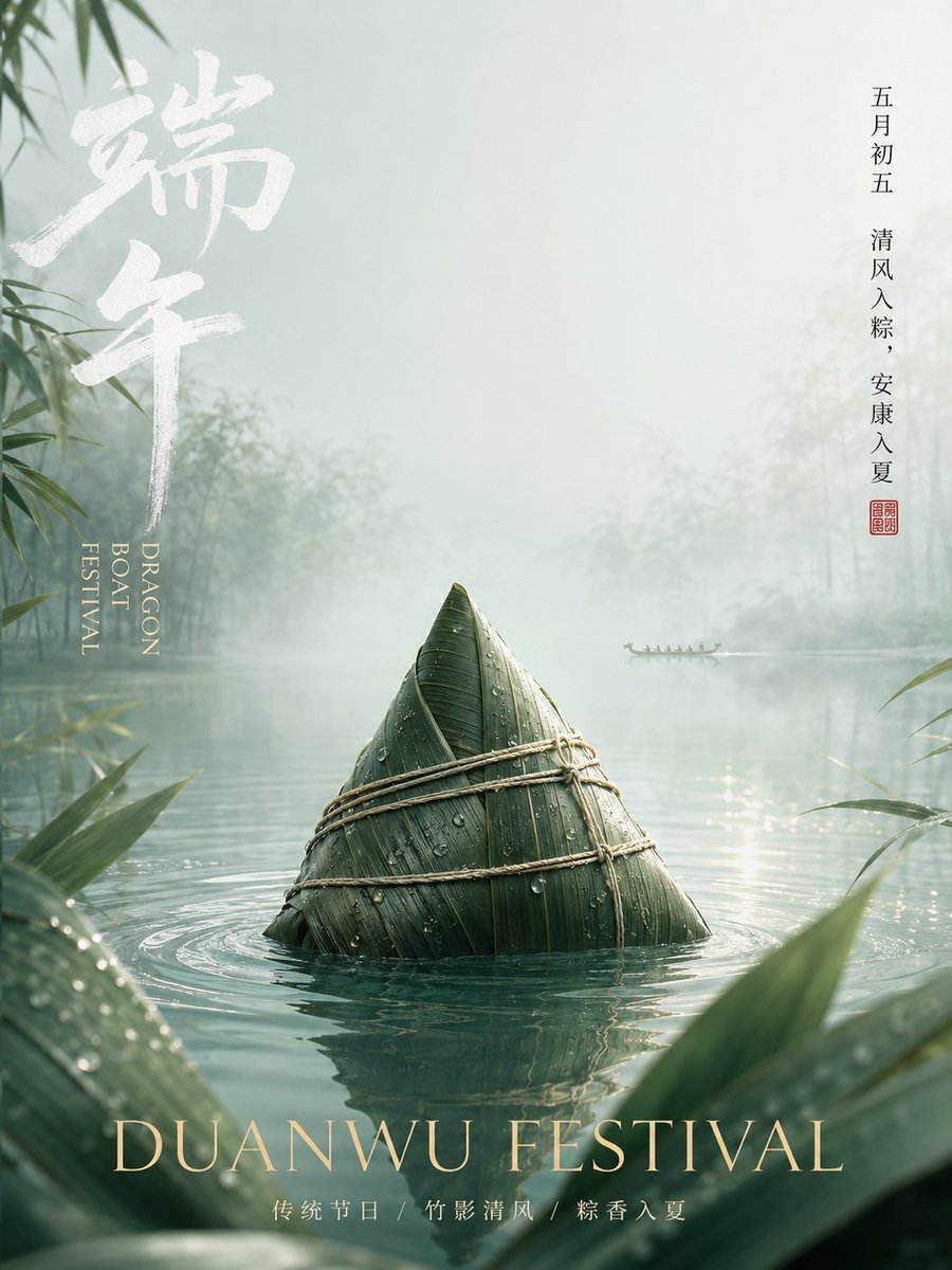 Oriental Minimalist Festival Brand Poster — AI result, variation 3 of 3