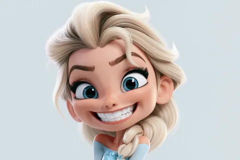 Portrait caricatural 3D à tête surdimensionnée