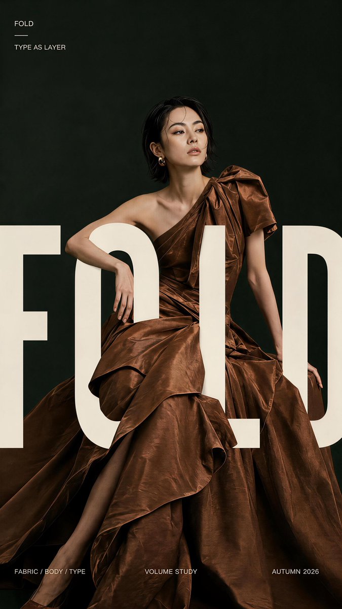 Oversized Letter Fashion Editorial Poster — AI result, variation 2 of 4