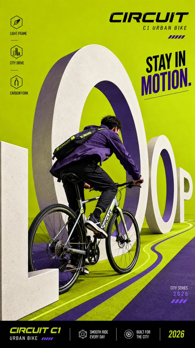 Oversized Letterform Architecture Campaign Poster — AI result, variation 3 of 4