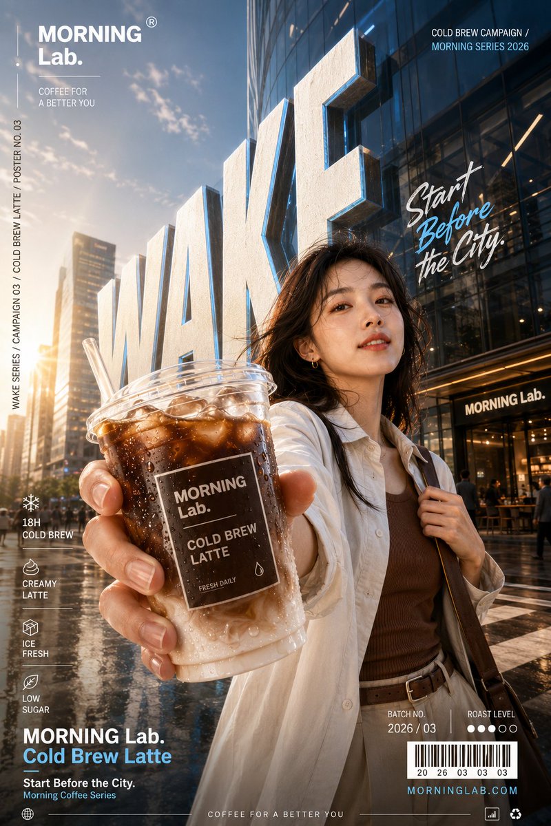 Oversized Perspective Product Ad Poster — AI result, variation 4 of 4