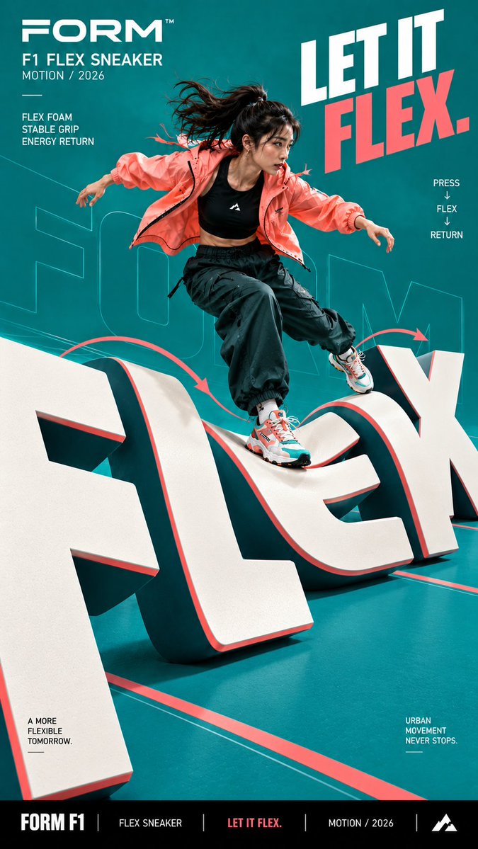 Oversized Physical Typography Campaign Poster — AI result, variation 2 of 4