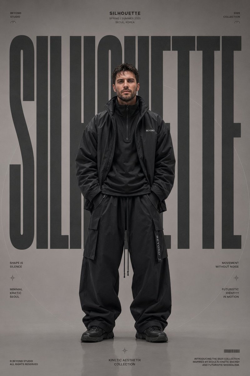 Oversized Silhouette Fashion Editorial Poster — AI result, variation 2 of 2