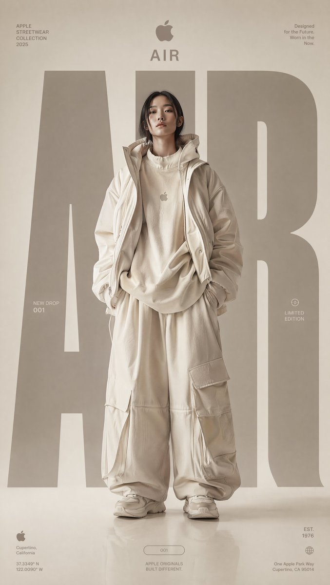 Oversized Type Streetwear Fashion Poster Layout — AI result, variation 2 of 2