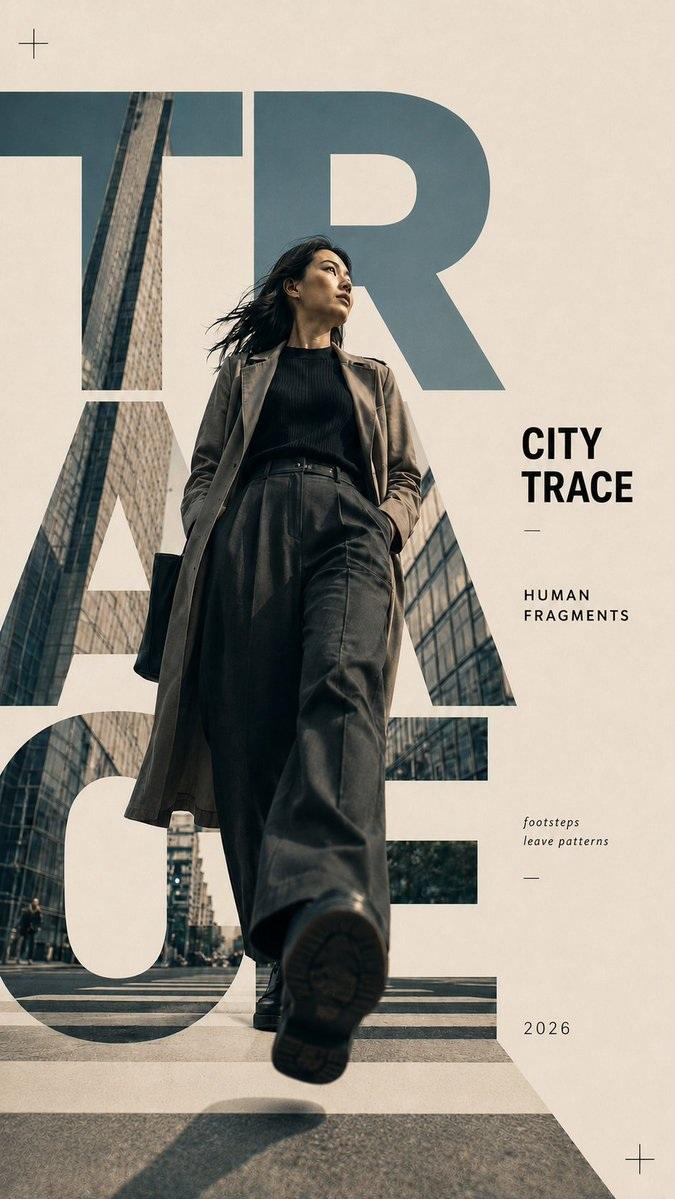 Oversized Typography Editorial Poster in Portrait — AI result, variation 2 of 2