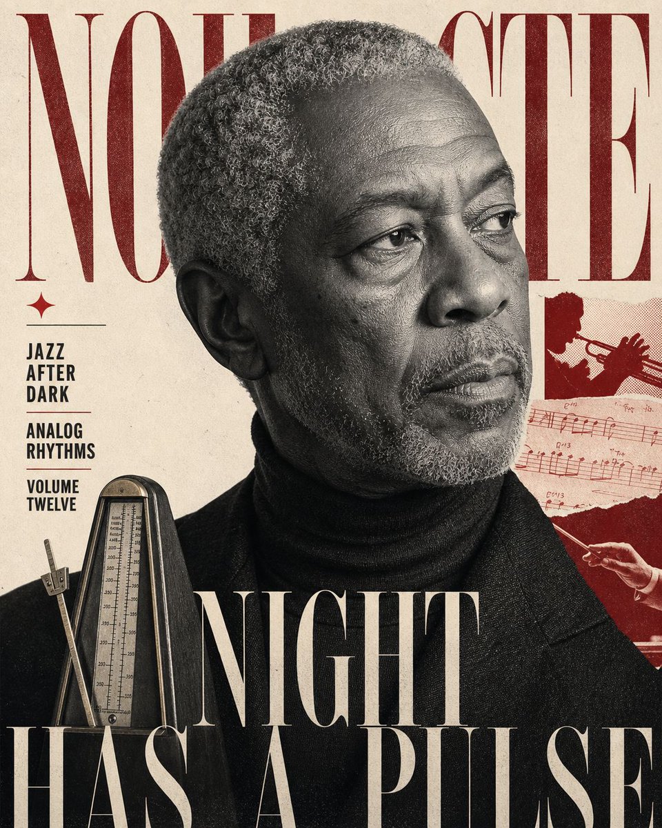 Oxblood Serif Magazine Cover Layout in Collage — AI result, variation 4 of 4