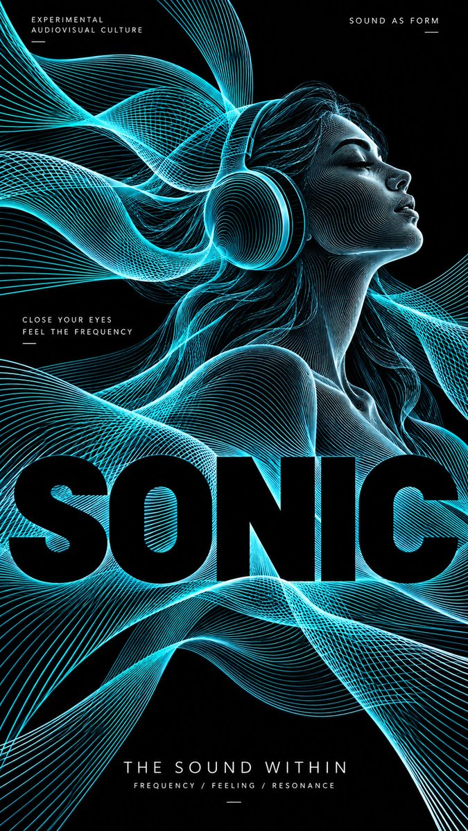 Parametric Line Portrait Poster in Editorial Style — AI result, variation 3 of 4