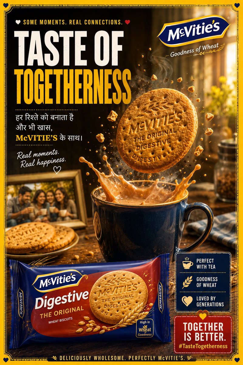 Parle-G Monsoon Chai Biscuit Campaign Poster — AI result, variation 2 of 2
