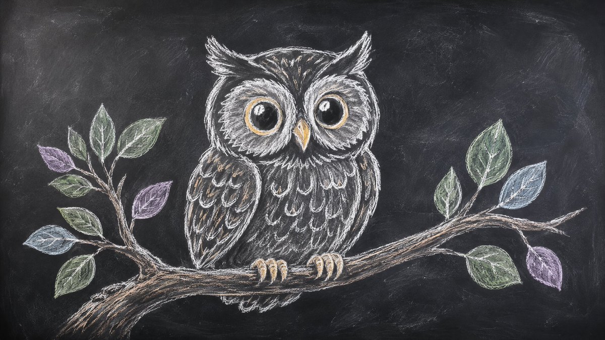 Pastel Classroom Sketch on Blackboard — AI result, variation 3 of 4