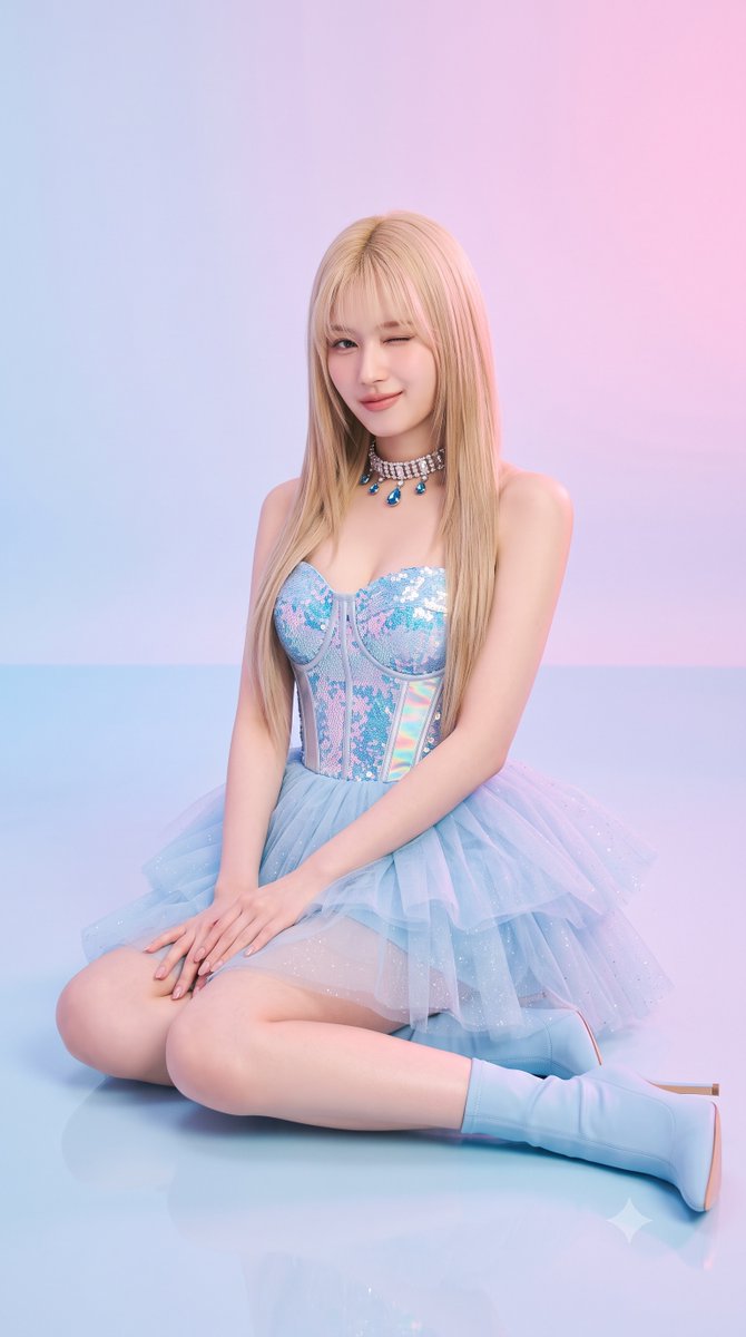 Pastel Yellow Sequin Corset Portrait in Gradient Studio — AI result, variation 3 of 4