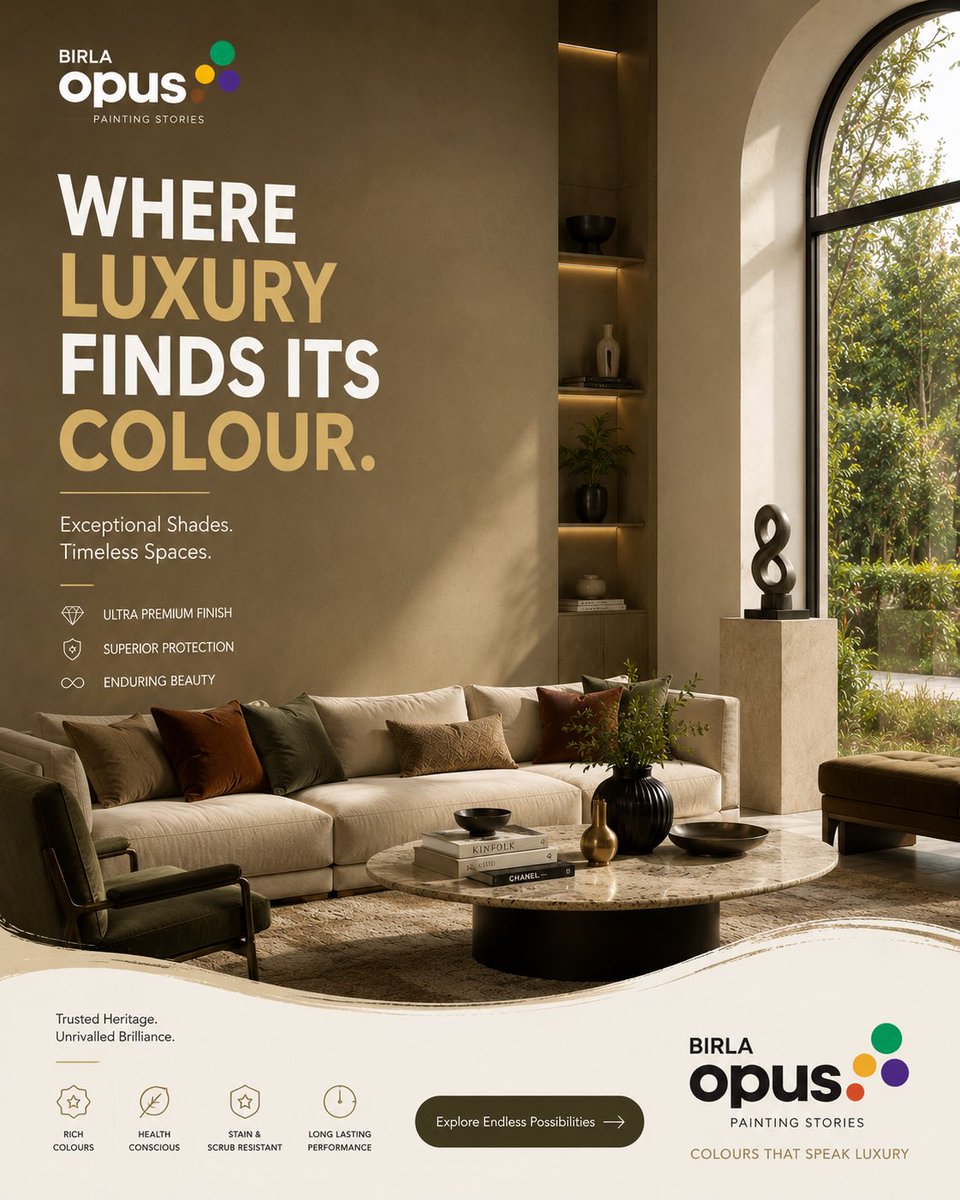 Peacock Teal Feature Wall Asian Paints Ad Poster — AI result, variation 3 of 4