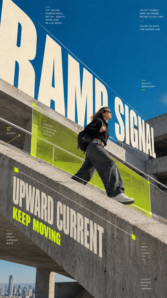 Perspective Type Brutalist Urban Editorial Poster — AI result, variation 2 of 4